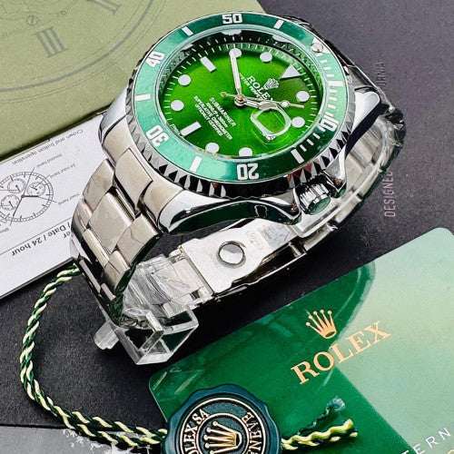 Rolex Submariner Plateado - Verde