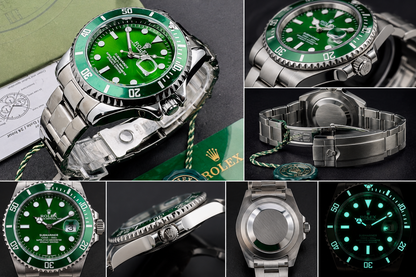 Rolex Submariner Plateado - Verde
