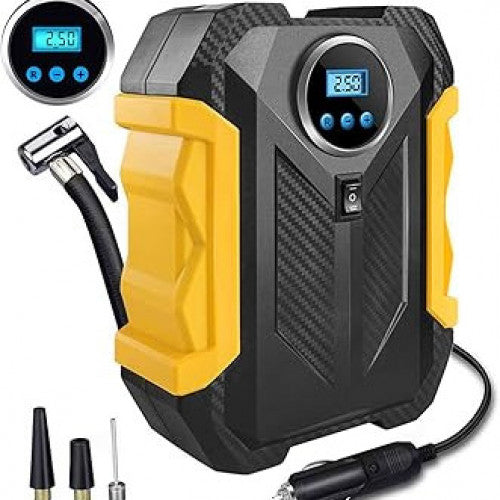 COMPRESOR DE AIRE DIGITAL PARA COCHE AUTO BOMBA INFLADORA PORTÁTIL