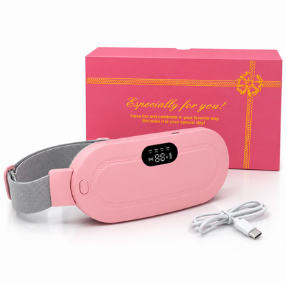 🌸 Cinturón Térmico Masajeador Recargable — Calor + Masaje + USB-C