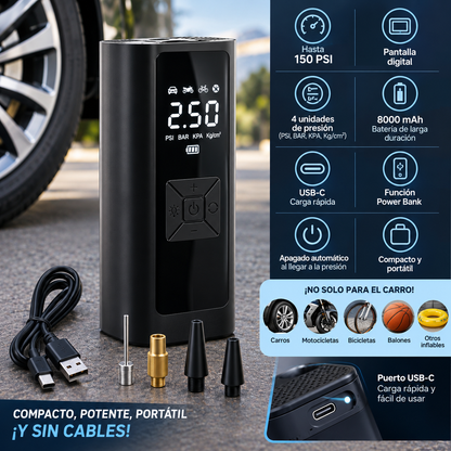 COMPRESOR DE AIRE CON WIRELESS DIGITAL EG-216 (30/20 UND X CAJA)